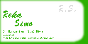 reka simo business card